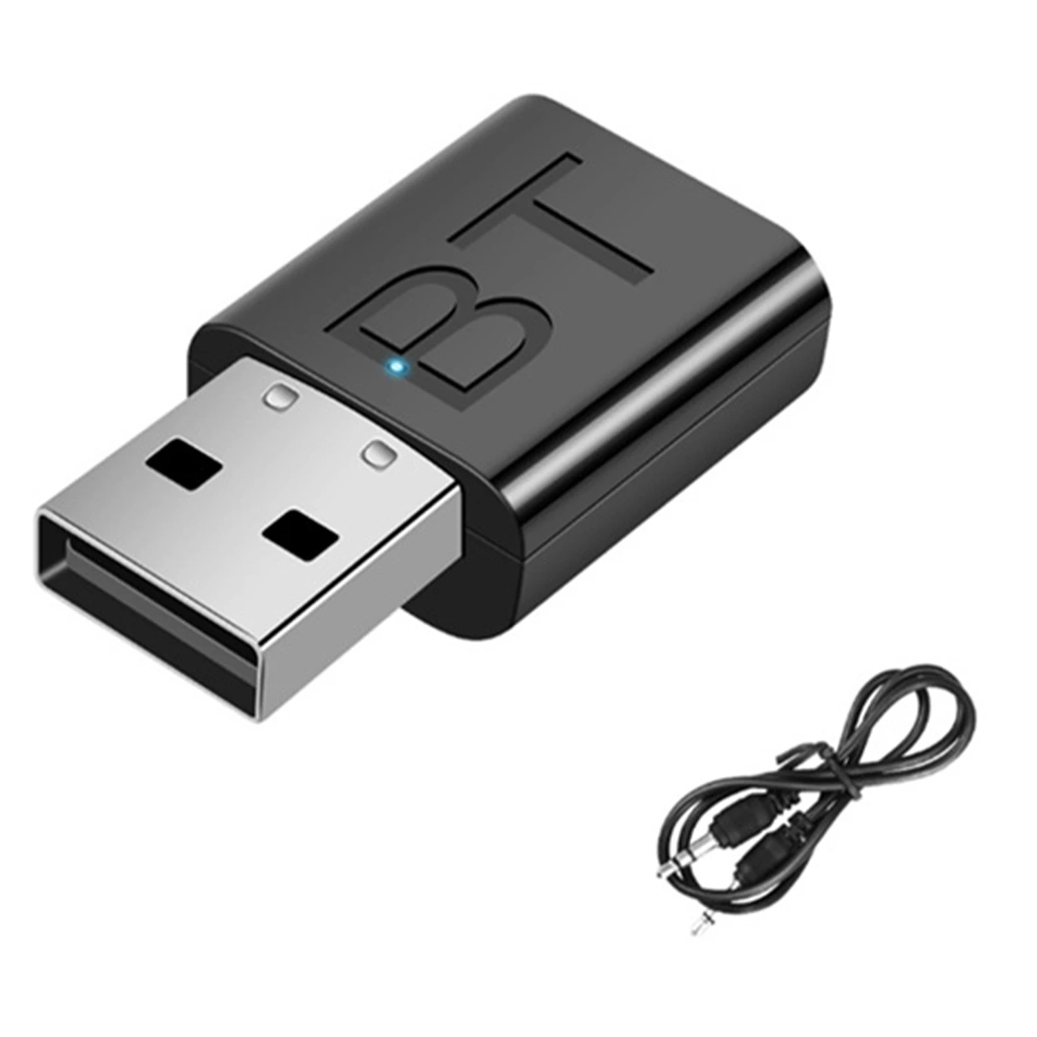 

Лидер продаж, портативный и простой в использовании адаптер 2 в 1 с кабелем 3,5 мм, беспроводной аудиопередатчик, приемник для автомобиля, ТВ, н...