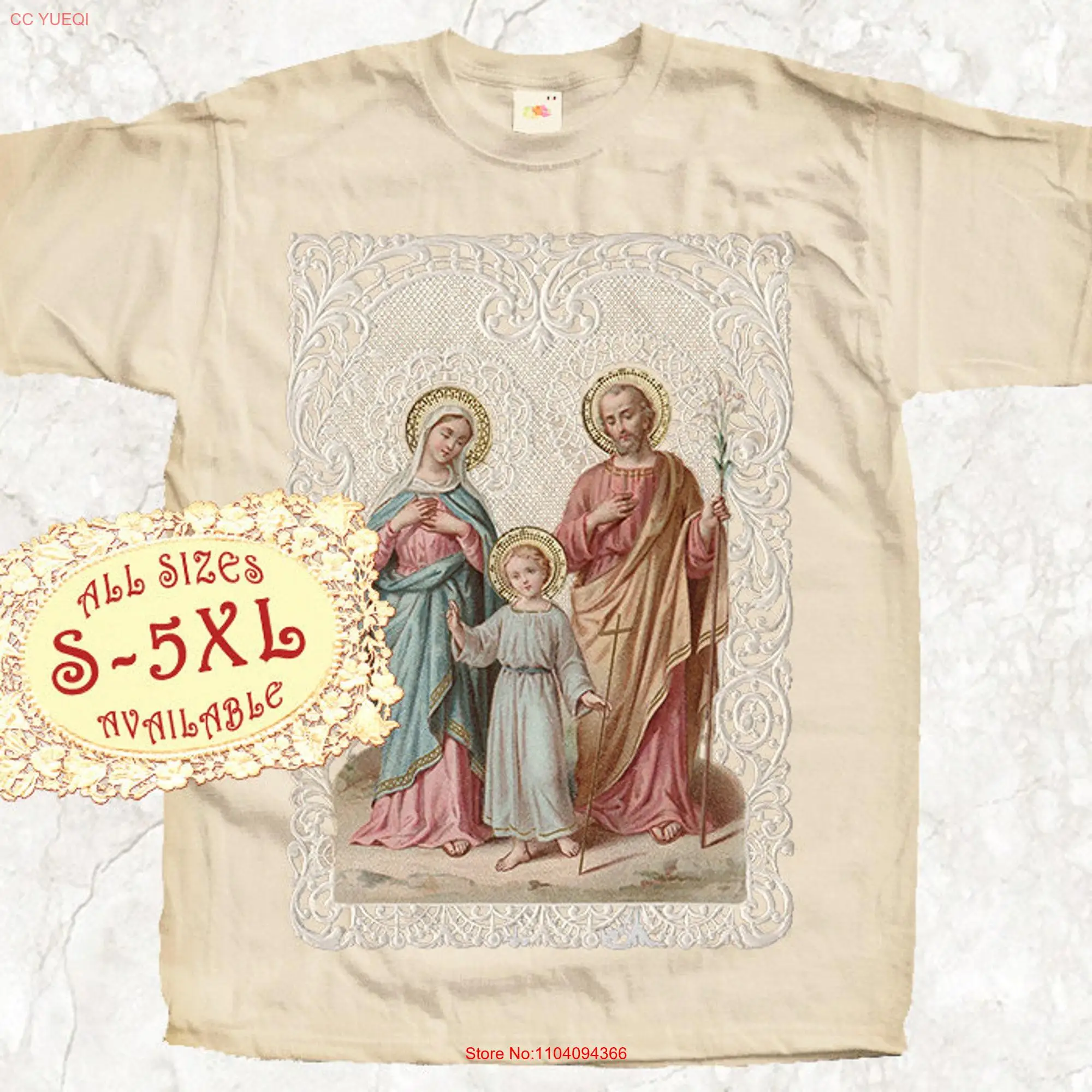 Футболка с Католическим принтом Saint Family V34 Размеры S 5XL футболка длинным или