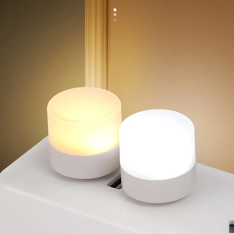 

2pcs/Lot LED Eye Protection Reading Light Small Round Light USB Small Book Lamps Night Light USB Plug Lamp Computer Mobile Power