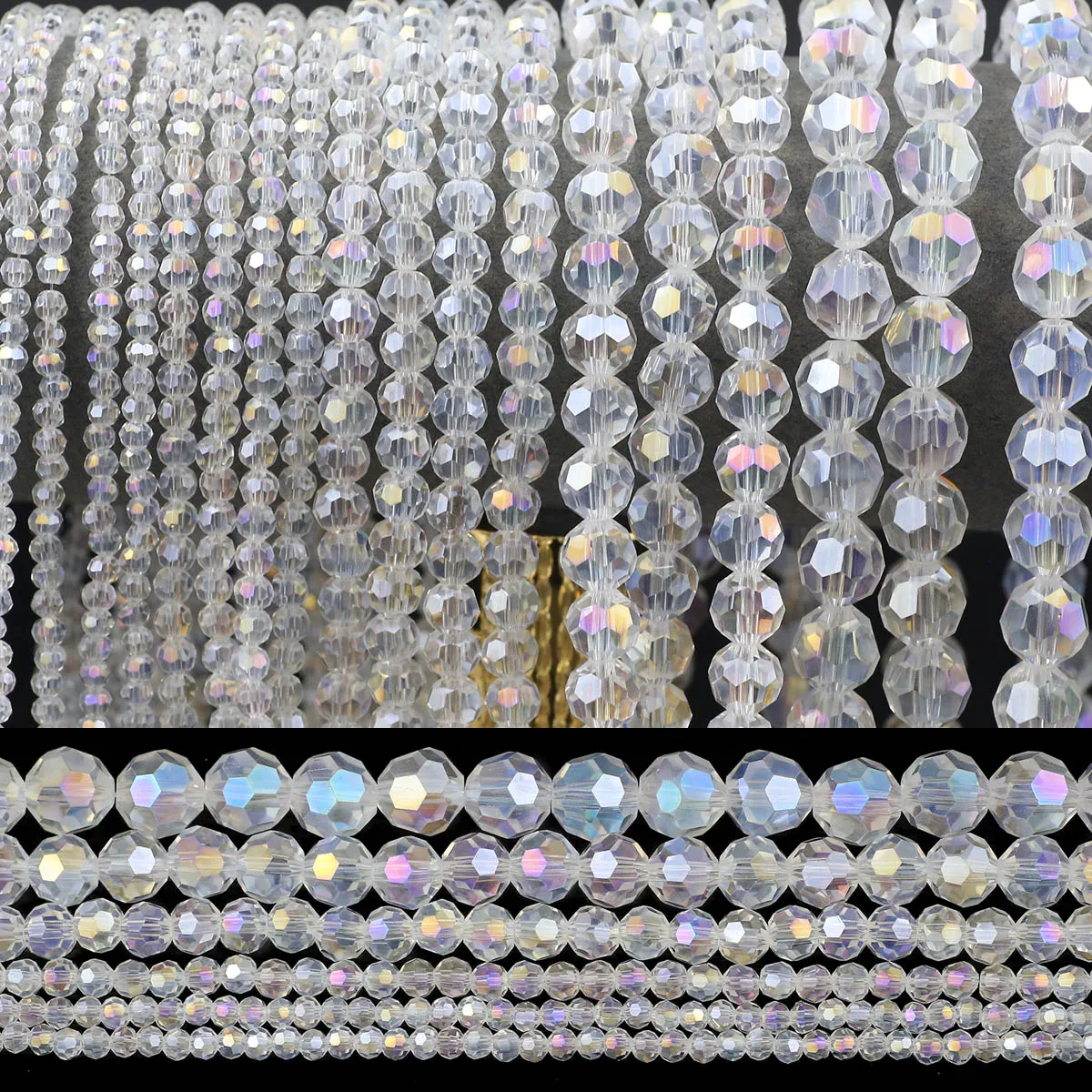 Австрийский хрусталь белый цвет AB Цветовая проекция разделители 3-10 мм для