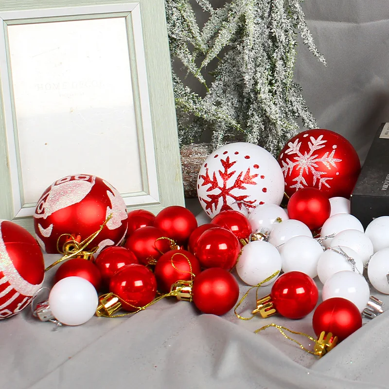 

44 Pcs Christmas Decoration Balls Gift Box Set Creative Painted Christmas Balls Ornaments for Xmas Tree Navidad New Year Gifts