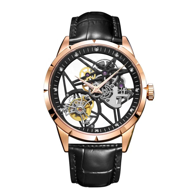 

Роскошные Механические Спортивные часы с турбийоном и черным сапфировым скелетом для мужчин, 2022