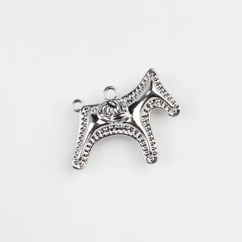 2 шт./лот, 22*23 мм, окрашенный из цинкового сплава, двусторонний кулон в виде лошади, подвески, ожерелье «сделай сам», браслет, серьги, аксессуары