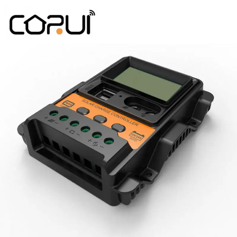 

Автоматический контроллер заряда солнечной батареи CORUI 10 А 20 А 30 А, ШИМ контроллер, ЖК-дисплей, двойной USB 5 В выход, регулятор зарядного устройства солнечной панели