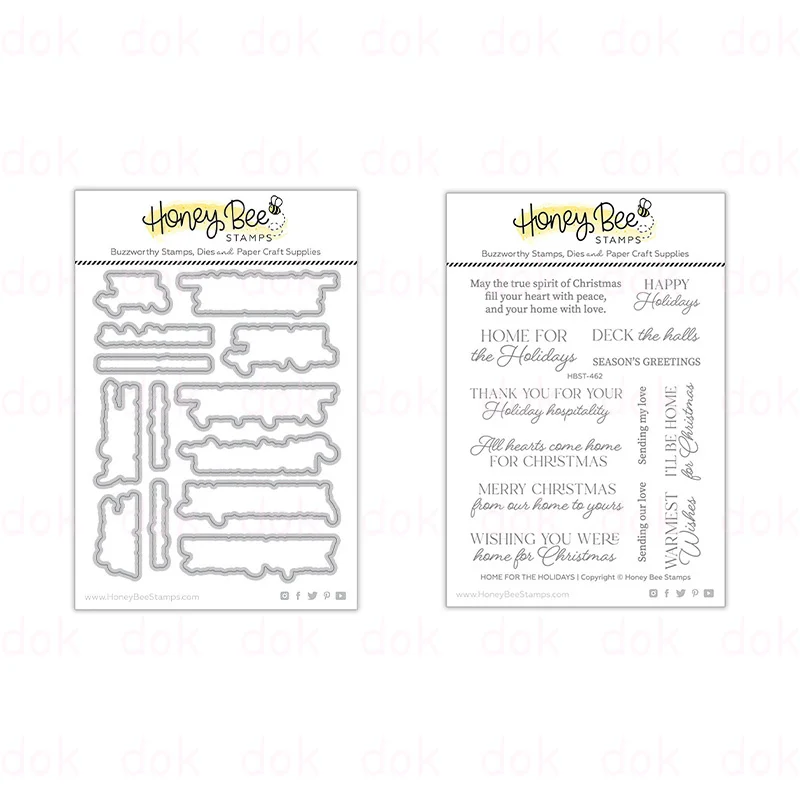 

Home For The Holidays 2022 New Arrival Clear Stamps or Metal Cutting Dies Sets for DIY Craft Making Greeting Card Scrapbooking