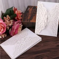 2550pcs laser cut wedding invitations card lace flower business greeting cards bridal shower wedding party decoration supplies
