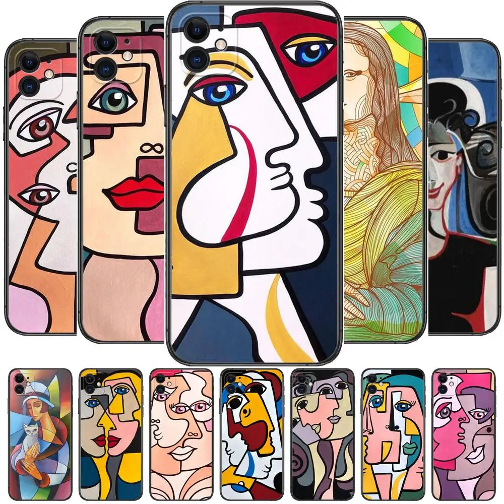 

Picasso abstract art paint Phone Cases For iphone 13 Pro Max case 12 11 Pro Max 8 PLUS 7PLUS 6S XR X XS 6 mini se mobile cell