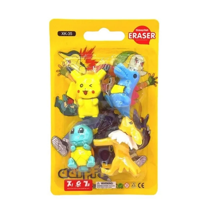 Ластик с изображением Покемона Пикачу милый мультфильм аниме Дженни Черепаха