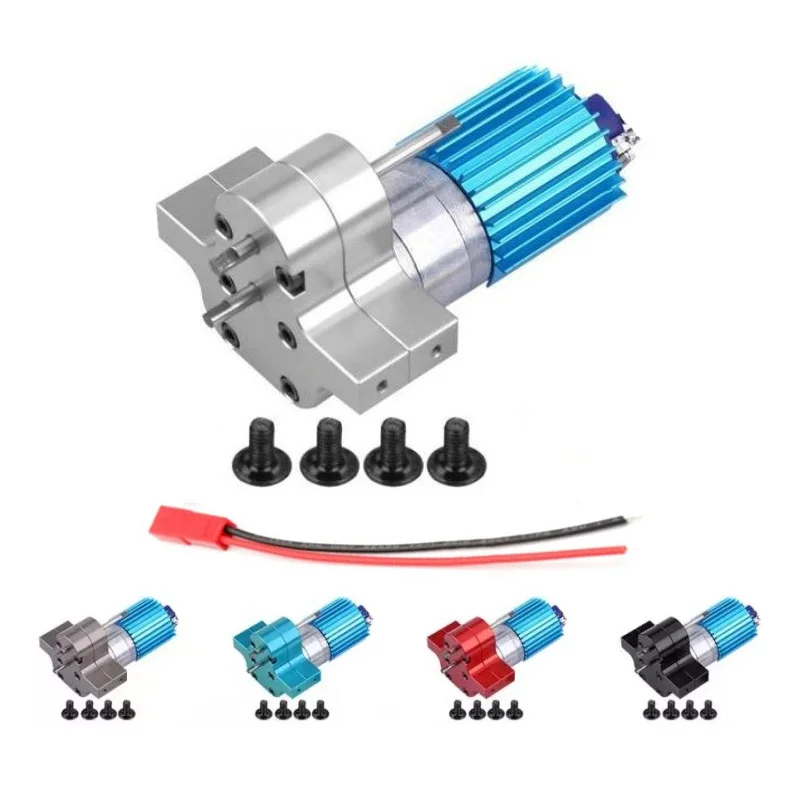 

Speed Change Gear Box Metal Gearbox With 370 Brush Motor Anodizing Treatment For Heatsink And Mount Base For WPL 1633 RC Car