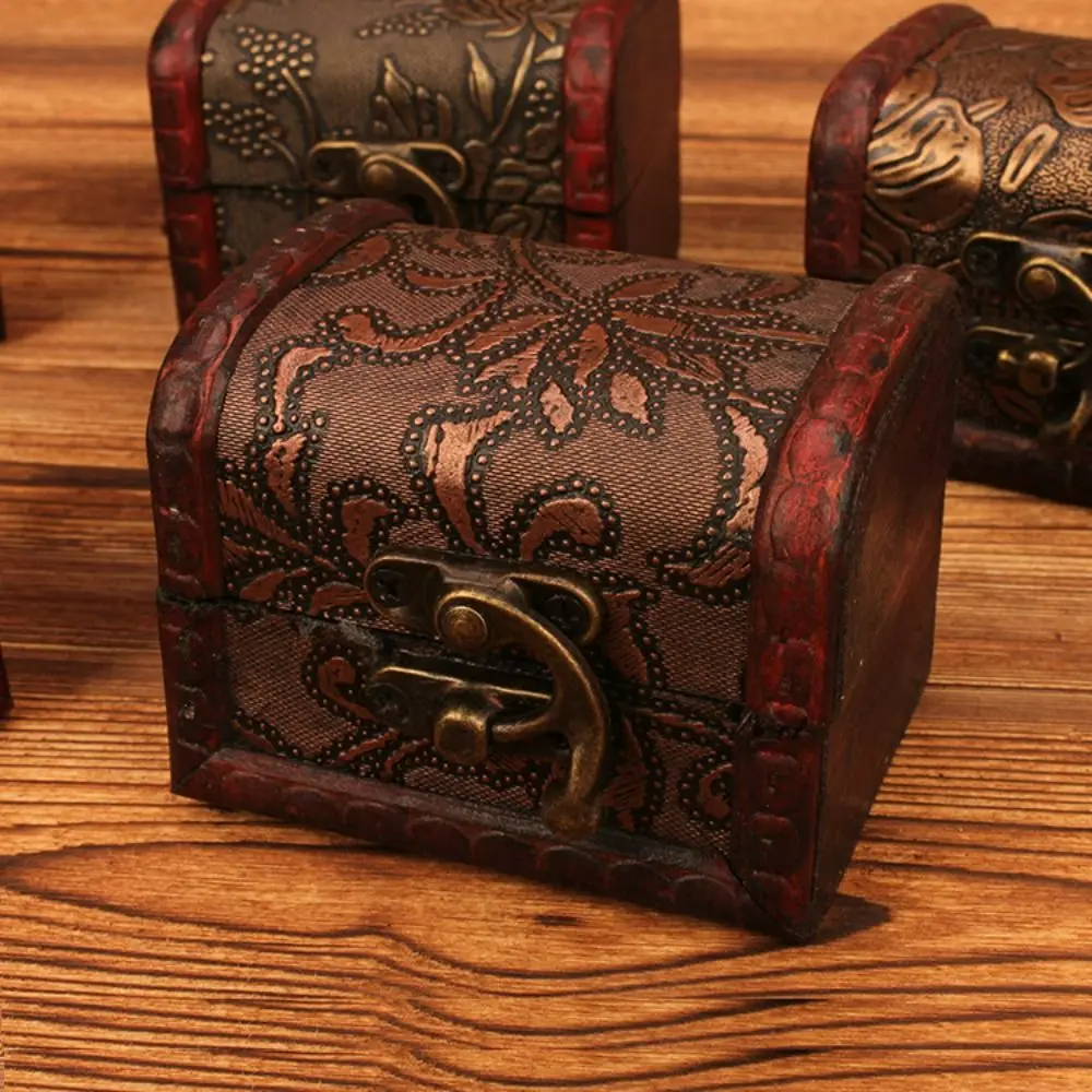 

Retro Storage Box Wooden Jewelry Boxes Antique Chinese Style Earrings Rings Organizer High-end Jewelry Accessories Boxes