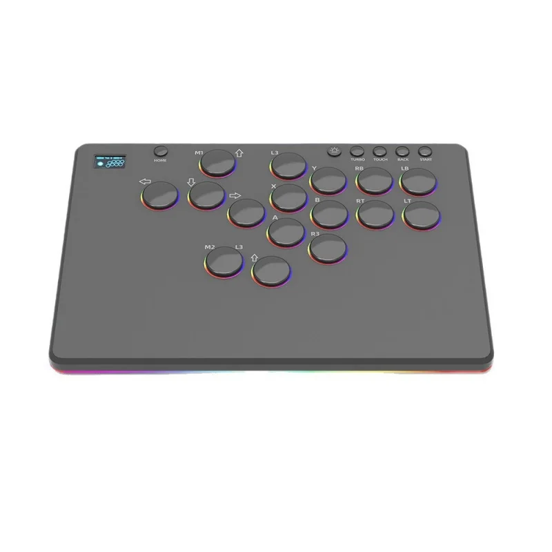 Фото Новый CEYYOR 2026 года, 14-кнопочный аркадный джойстик Hitbox с RGB-подсветкой, программируемыми макросами и настраиваемыми кнопками для файтинг-игр SF6. №2