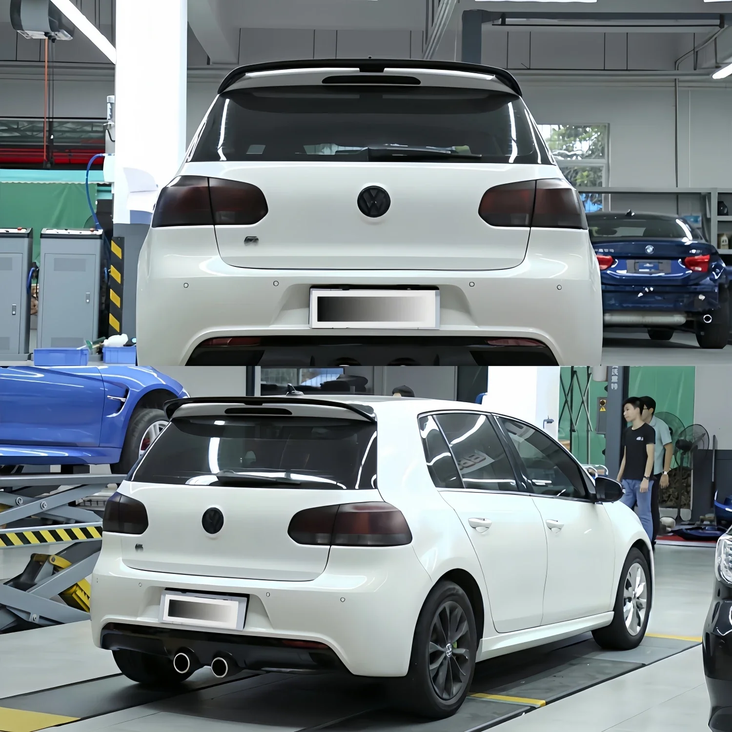 Глянцевый черный автомобильный задний спойлер на крышу крылья для Volkswagen Golf 6 Mk6 TSI