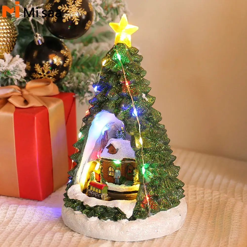 

Christmas Utenciles Glow Mini Size Comfortable Music Melody Decorate Bar Cozy Cabin Night Light Arrange Props Desktop Warmth