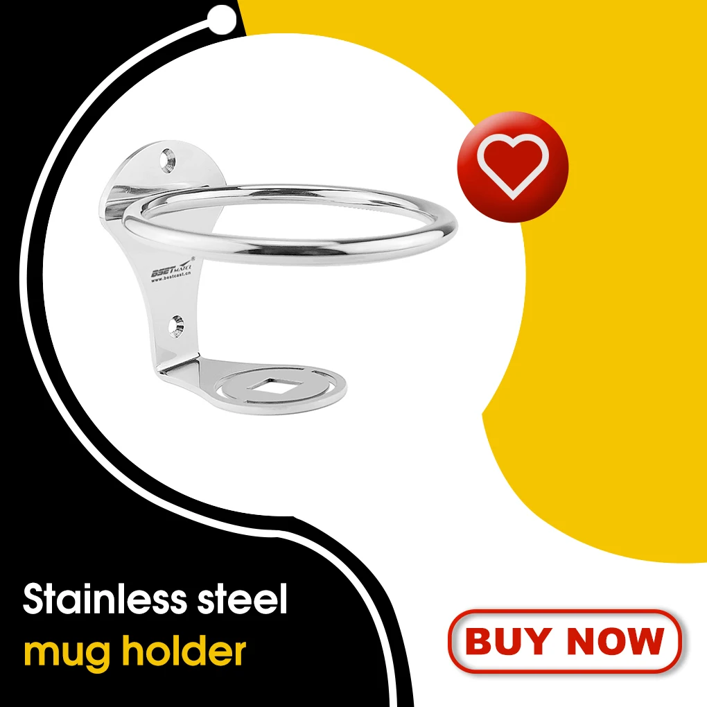 

Cup Holder Portable Single 316 Stainless Steel Water Drink Bottle Stand Universal Mount Ring Upgrade Bracket Auto