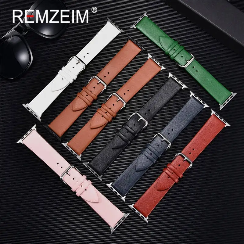 

High Quality Leather Watchband For Apple Watches iWatch Series 7/SE/6/5/4/3/2/1 42mm 38mm 44mm 40mm Strap 45mm 41mm Strap
