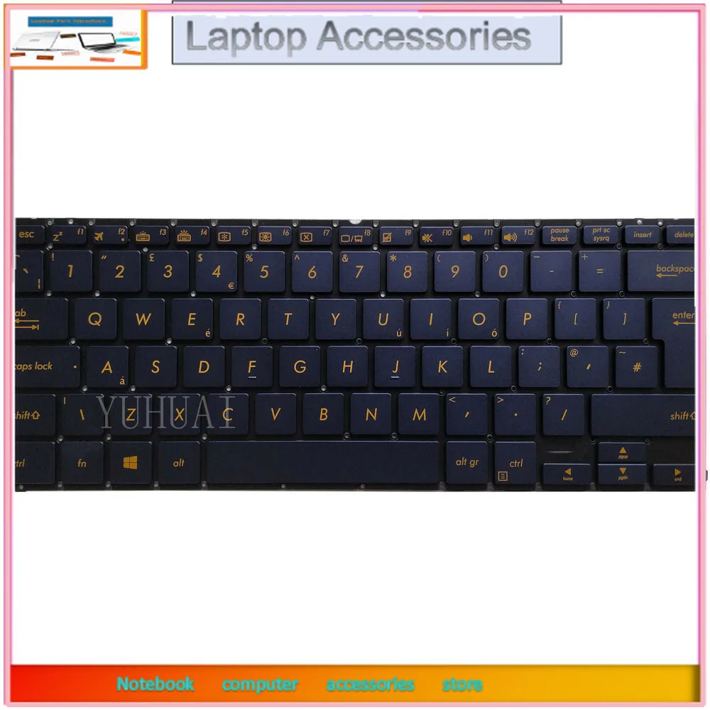 Фото НОВАЯ британская клавиатура для ASUS UX370U UX370UA UX370UAR UX370UAF Q325U Q325UA с подсветкой №5