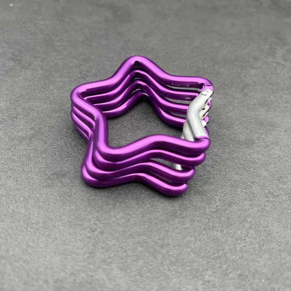 Карабин в форме звезды из алюминиевого сплава брелок с карабином пряжка для