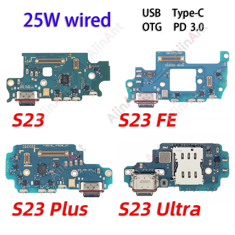 Фото USB-зарядное устройство, док-разъем, порт зарядки, гибкий кабель для Samsung Galaxy S23 Plus Ultra FE S911B S911E S911W S711B S916B 5G №1