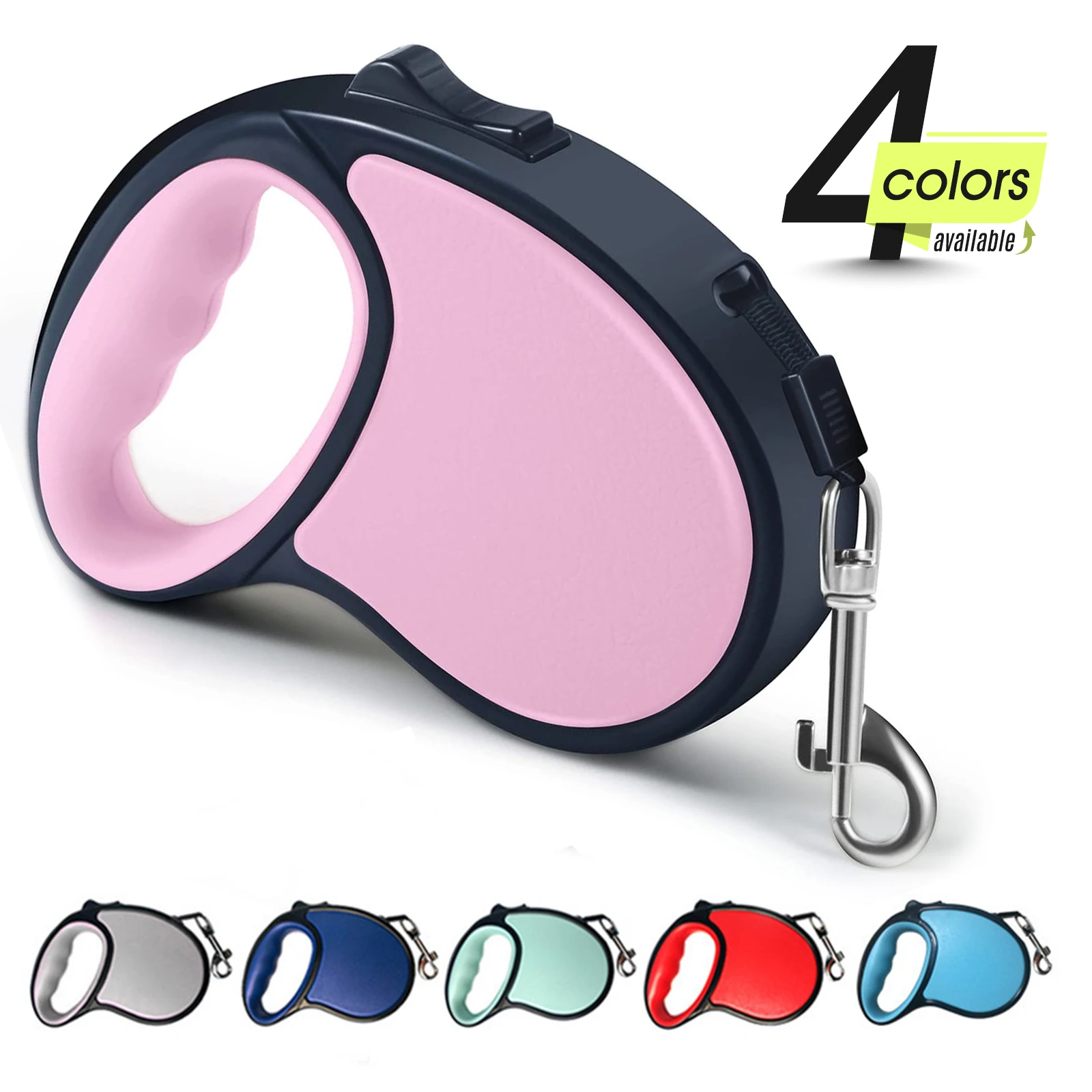 

Retractable Dog Leash Reflective Strong Nylon Tape One-Handed One Button Lock for Medium Small Dog Cat Pet Walking Leash PL220