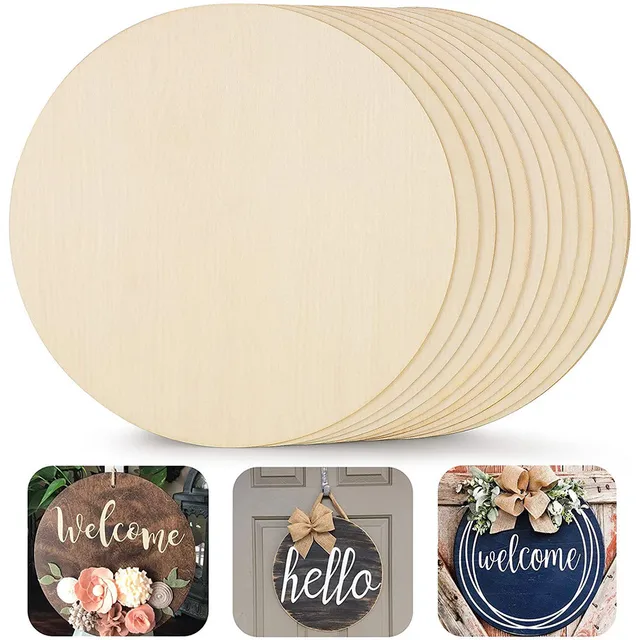 5pcs Wood Round for DIY Craft kids Christmas Painting Toys Ornament Wedding Household Decoration Board 1