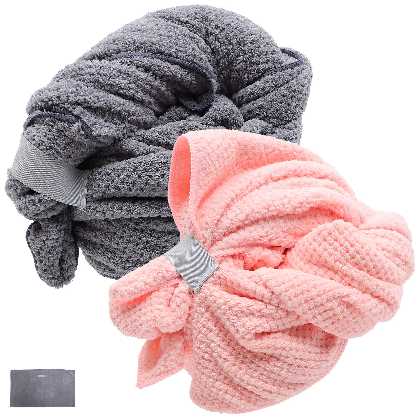 

2pcs Hair Towels Women Hair Drying Towels Fast Drying Hair Wrap Towels Absorbent Hair Drying Turban