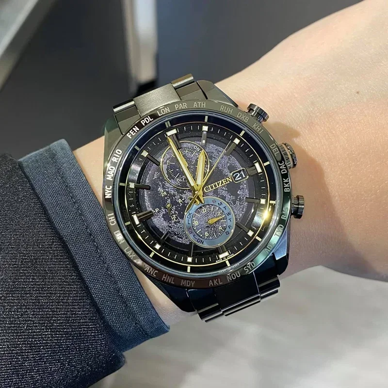Часы CITIZEN Luxury The Back of Moon Мужские кварцевые модные повседневные мужские часы с