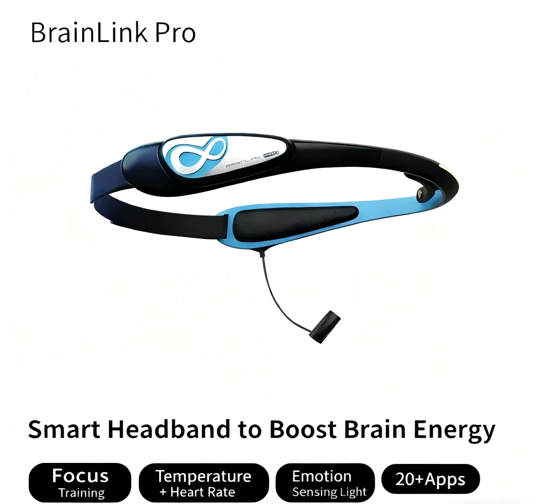 Фото BrainLink Pro Новая версия: ЭЭГ-гарнитура для управления мышлением, тренажер для концентрации внимания с монитором сердечного ритма и температуры, Brainwave №1