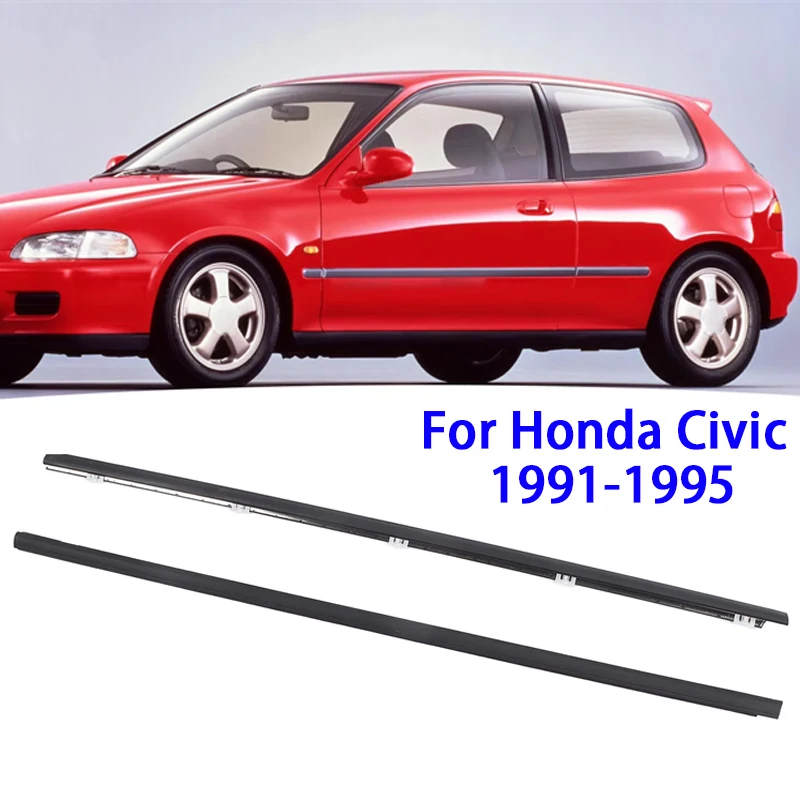 

2 шт./компл. черный уплотнитель для стекла двери автомобиля для Honda Civic 1991-1995 гг.
