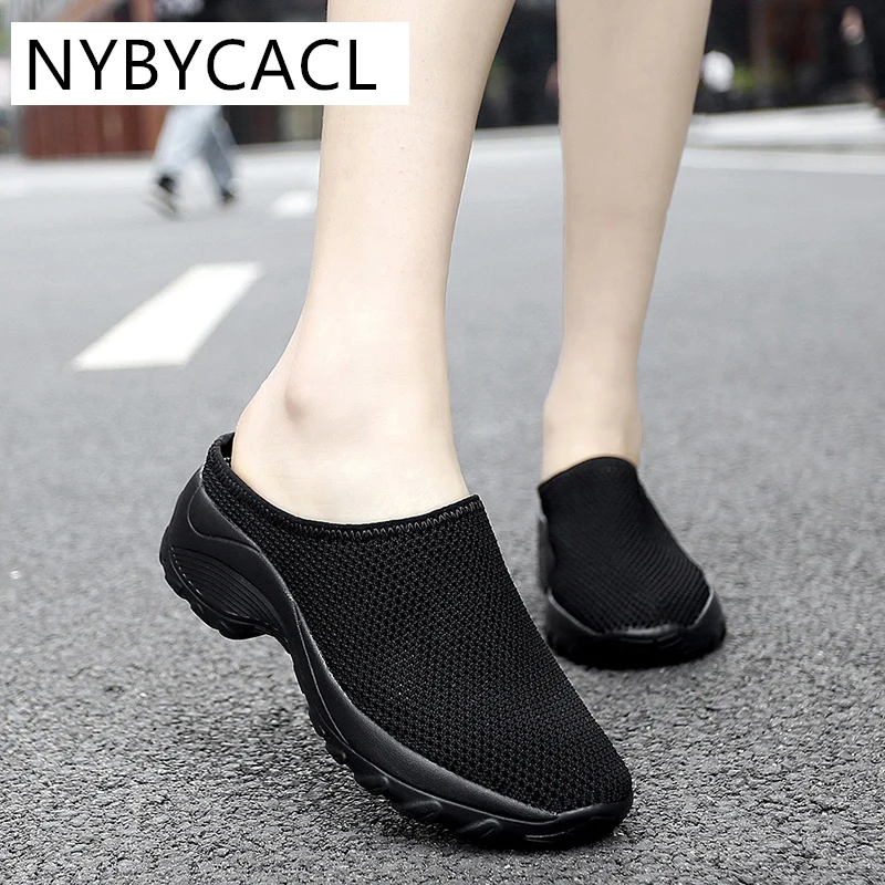 Women Casual Increase Shoes Summer Spring Sandals Non-slip Lady Platform Sandal For Girl Breathable Mesh Outdoor Walk Slippers