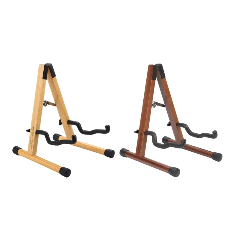 

831C Universal Wooden Acoustic Guitar Stand Lightweight A-Frame Folding Instrument Stand for Guitar, Bass, Violins, Ukulele,