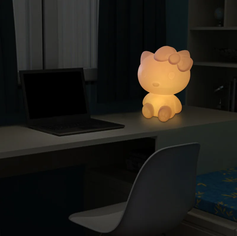 Светодиодная настольная лампа Hello Kitty 16 цветов меняющая цвет светодиодная ПЭ