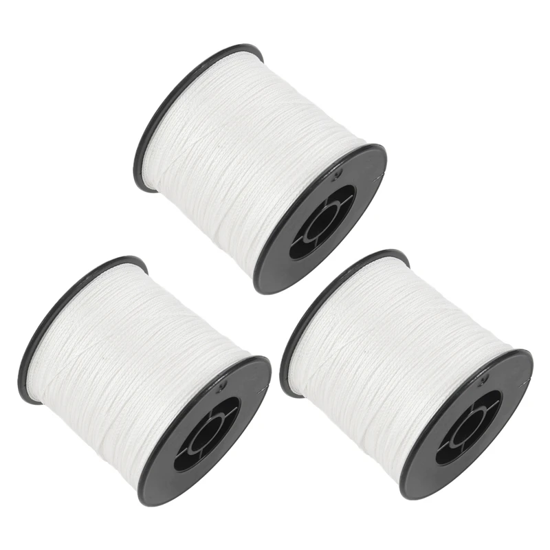 

3X, 500M 100LB 0.5Mm Super Strong Braided Fishing Line PE 4 Strands Color:White
