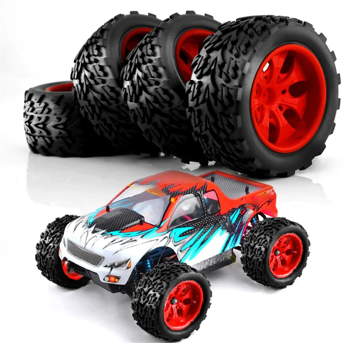 4 шт. 118 мм 1/10 RC Monster Truck Buggy шины для колес пенопластовые вставки 12 шестигранные Traxxas