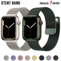 magnetic loop strap for apple watch 7 band 45mm 44mm iwatch band 38mm 42mm stainless steel bracelet serie 5 4 3 se 7 watchband