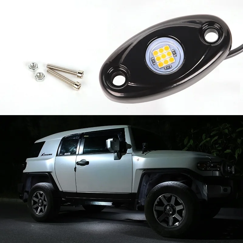 

XZH Underglow Rock Lights for Auto Cars Under Body Exterior Glow Trail Rig Lamp LED Atmosphere Decoration Lamp Car Accessories