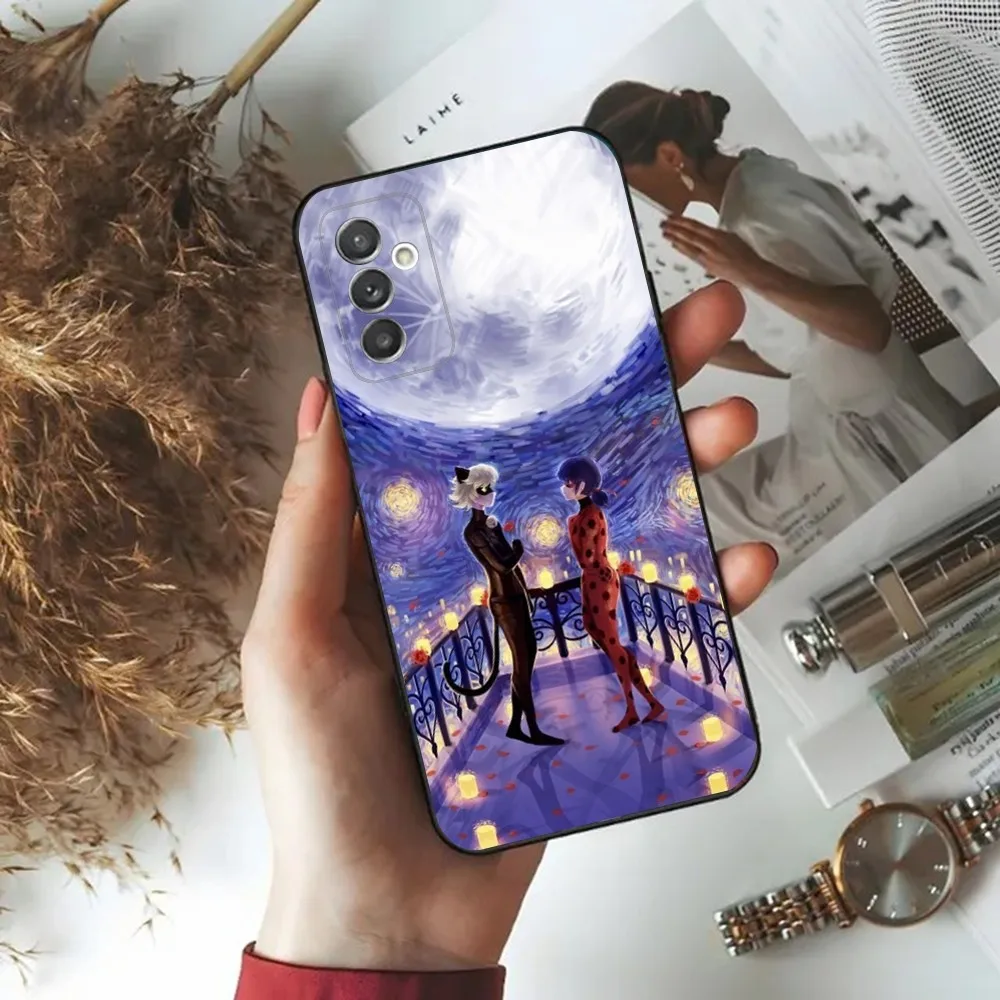 Cat Noir Phone Case For Samsung Galaxy A20 A21s A22 A31 A32 A52 A53 A72 73 A80 A91 L-LadybugeS Soft Black Cover