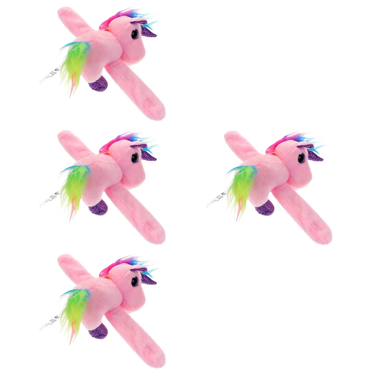 

Set 4 Hug The Ring Stuffed Animal Decorative Slap Bracelets Wristband Party Bracelets Plush Novel Slap Bracelets Child