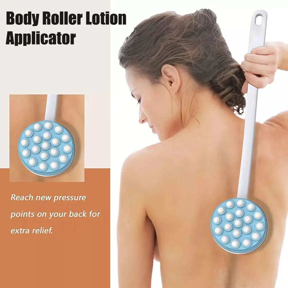 

Long Handled Lotion Oil Cream Applicator Head Body Bath Supplies Back Shower Leg Rubbing Bath Massager Scrub Brush Brush To N1S9