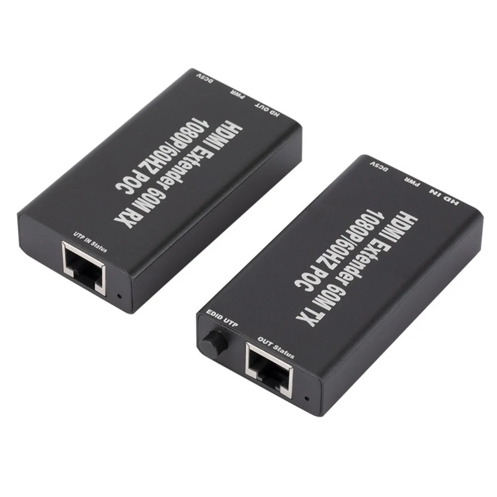 Удлинитель HDMI RJ45 4K удлинитель Cat5 60 м 120 аудио комплект Over Ethernet Cat6/5e для PS4 Apple TV ПК