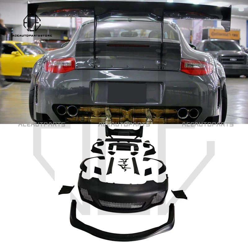 Body Kits Lb Style Fiberglass Fender Flares Side Skirts Car Bumper