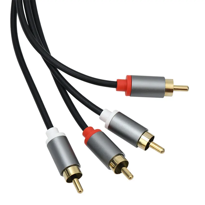 

2 RCA к 2 RCA кабель штекер к штекеру стерео аудио шнур для домашнего кинотеатра сабвуфер DVD Усилитель ТВ 1 до 3 м