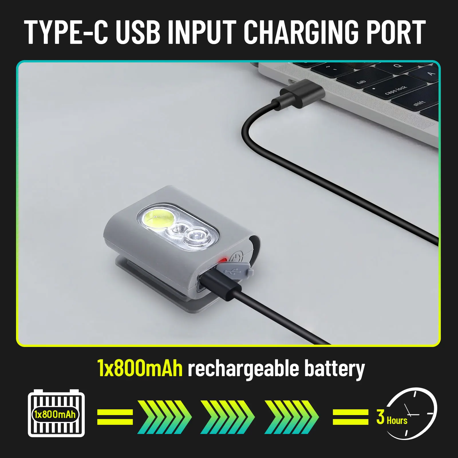 Фонарь для занятий спортом на открытом воздухе 5 режимов работы зарядка через USB