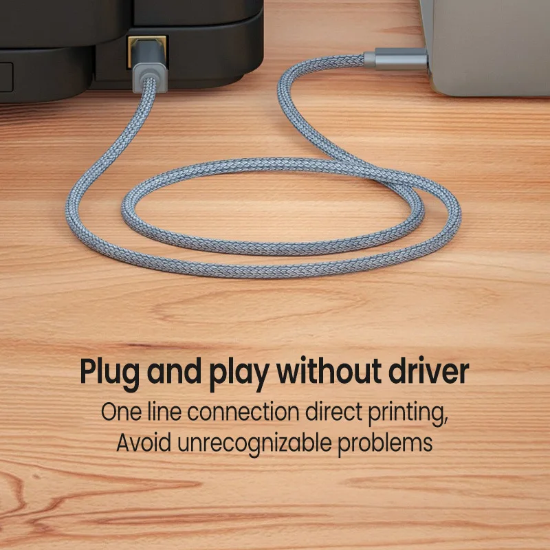 USB C к B 2 0 кабель для принтера Плетеный принтер сканер Epson HP Canon Brother MacBook Pro Samsung MIDI