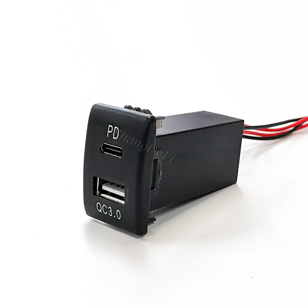 Модифицированное автомобильное быстрое зарядное устройство двойной QC3.0 PD