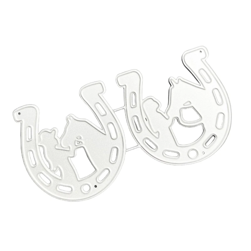 Металлические Вырубные штампы лошадей для изготовления карт, скрапбукинга, бумажных поделок, DIY шаблон A0KF