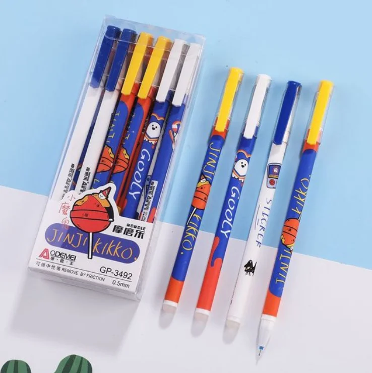 Erasable Pen Set Washable Handle 0.5mm Blue/Black Ink Cute Gel Pens Refills Set Kawaii School Office Supplies Stationery Gift images - 6