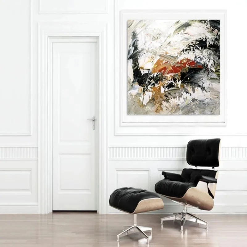 

Handmade Large Abstract Oil Painting For Home Linving Room Wall Art Modern Acrylic Textured Abstract Painting Frameless