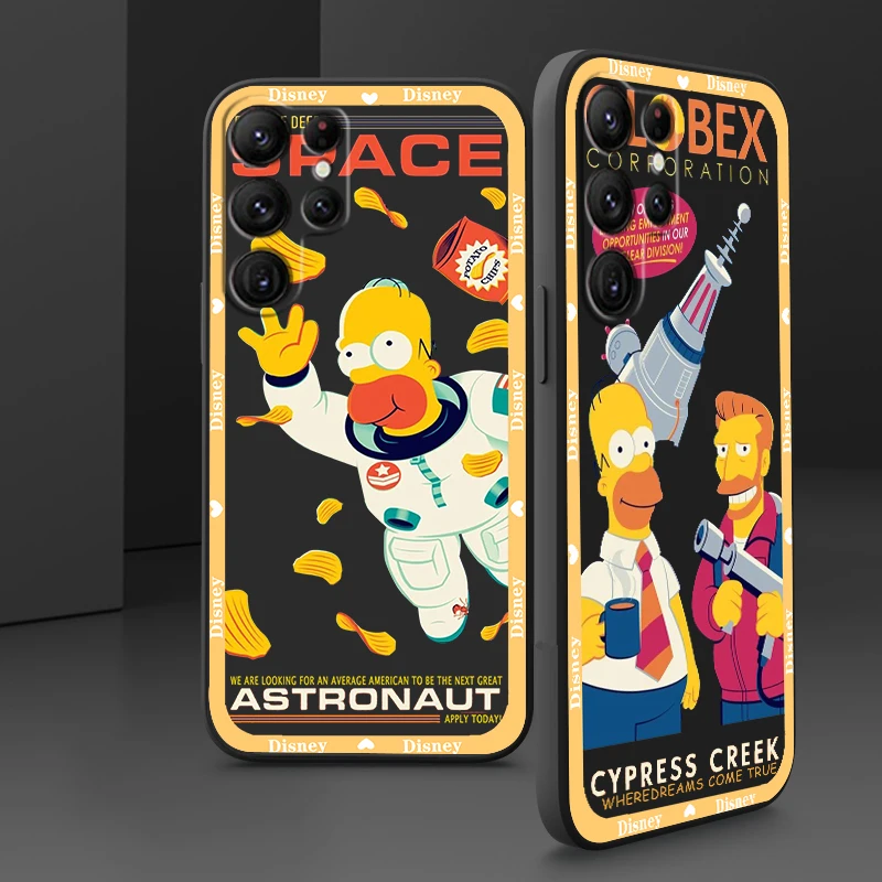 

The Simpsons Homer Disney Phone Case For Samsung Galaxy S22 S21 S20 FE S10 Note 20 Plus Lite Ultra 5G Armour Liquid Rope Cover