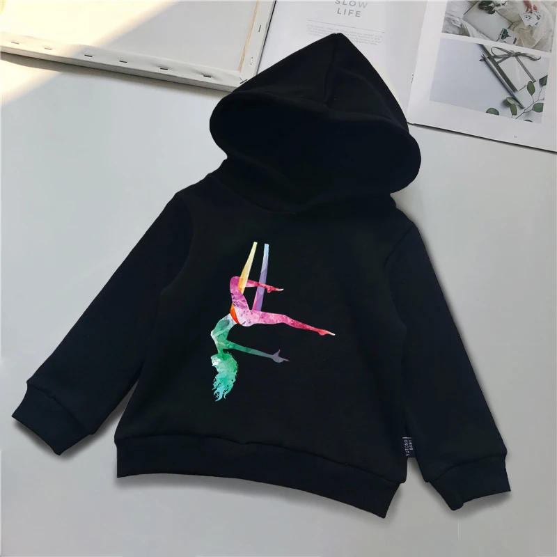 

Худи детское демисезонное с акварельным принтом для гимнастики