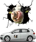 Забавные автомобильные наклейки Корова, наклейки на автомобиль, 3D наклейки на окна, имитация животного на Хэллоуин, ПВХ наклейка, водонепроницаемые украшения на Хэллоуин (корова)